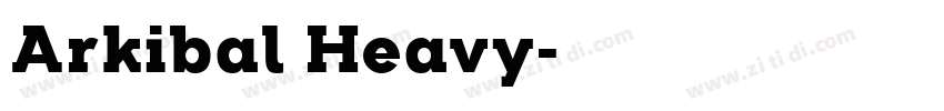 Arkibal Heavy字体转换
